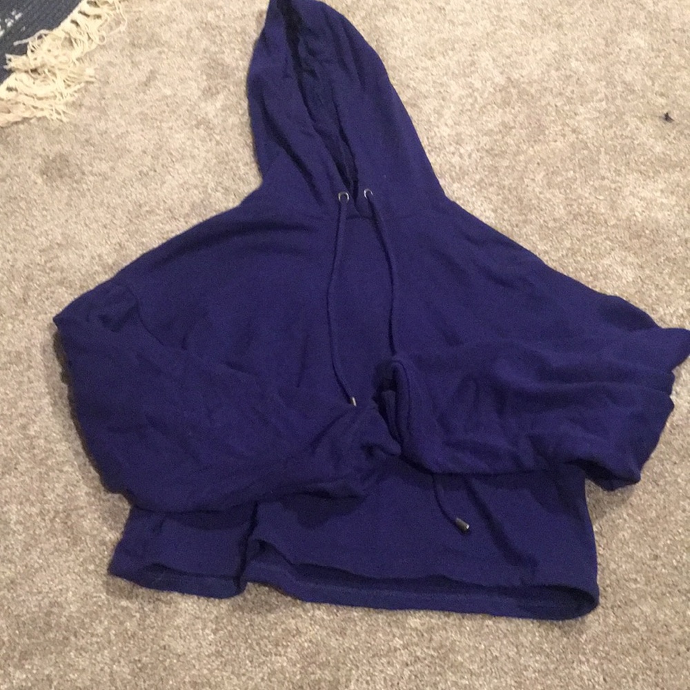Purple cropped hoodie